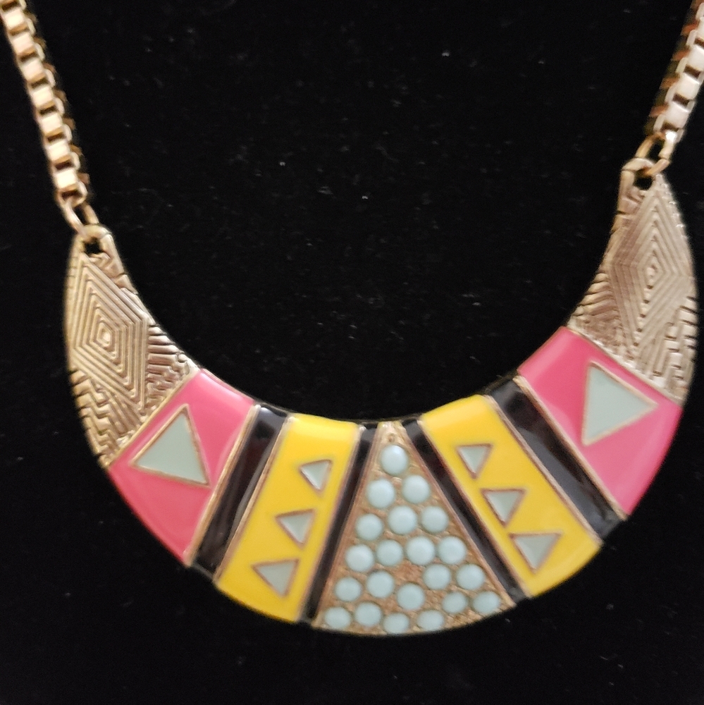 Zuni or Aztec Colorful Necklace